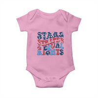Stars Stripes And Equal Rights Baby Onesie Groovy Retro 4th Of July - Wonder Print Shop