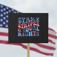 Stars Stripes And Equal Rights Protest Sign Groovy Retro 4th Of July - Wonder Print Shop