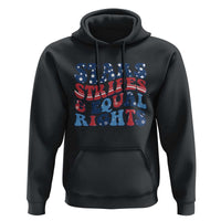 Stars Stripes And Equal Rights Hoodie Groovy Retro 4th Of July - Wonder Print Shop