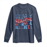 Stars Stripes And Equal Rights Long Sleeve Shirt Groovy Retro 4th Of July - Wonder Print Shop