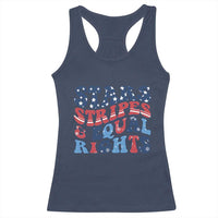Stars Stripes And Equal Rights Racerback Tank Top Groovy Retro 4th Of July - Wonder Print Shop