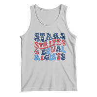 Stars Stripes And Equal Rights Tank Top Groovy Retro 4th Of July - Wonder Print Shop
