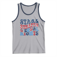 Stars Stripes And Equal Rights Tank Top Groovy Retro 4th Of July - Wonder Print Shop
