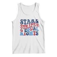 Stars Stripes And Equal Rights Tank Top Groovy Retro 4th Of July - Wonder Print Shop