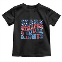 Stars Stripes And Equal Rights Toddler T Shirt Groovy Retro 4th Of July - Wonder Print Shop