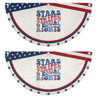 Stars Stripes And Equal Rights Patriotic Fan Flag Groovy Retro 4th Of July