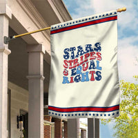 Stars Stripes And Equal Rights Garden Flag Groovy Retro 4th Of July