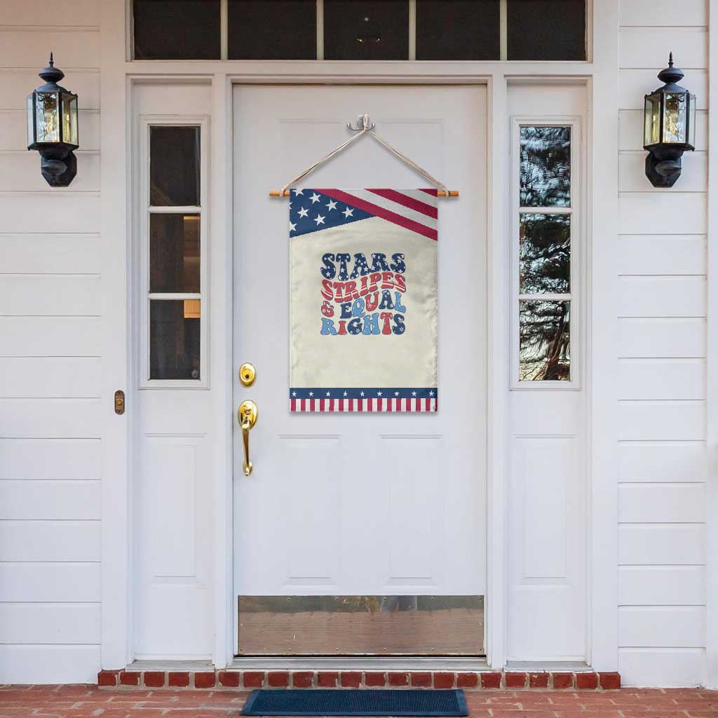Stars Stripes And Equal Rights Garden Flag Groovy Retro 4th Of July