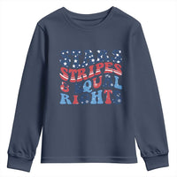 Stars Stripes And Equal Rights Youth Sweatshirt Groovy Retro 4th Of July - Wonder Print Shop