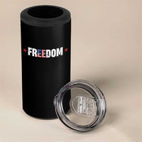 Patriotic 4 in 1 Can Cooler Tumbler Freedom American Flag 4th of July - Wonder Print Shop