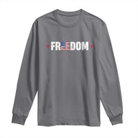 Patriotic Long Sleeve Shirt Freedom American Flag 4th of July - Wonder Print Shop