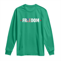 Patriotic Long Sleeve Shirt Freedom American Flag 4th of July - Wonder Print Shop
