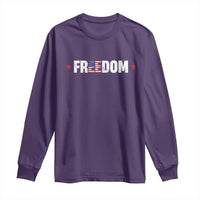Patriotic Long Sleeve Shirt Freedom American Flag 4th of July - Wonder Print Shop