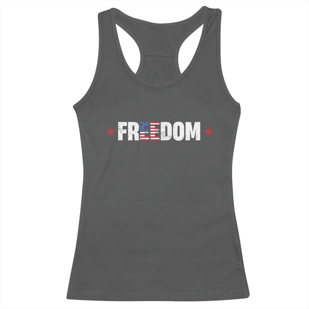 Patriotic Racerback Tank Top Freedom American Flag 4th of July - Wonder Print Shop