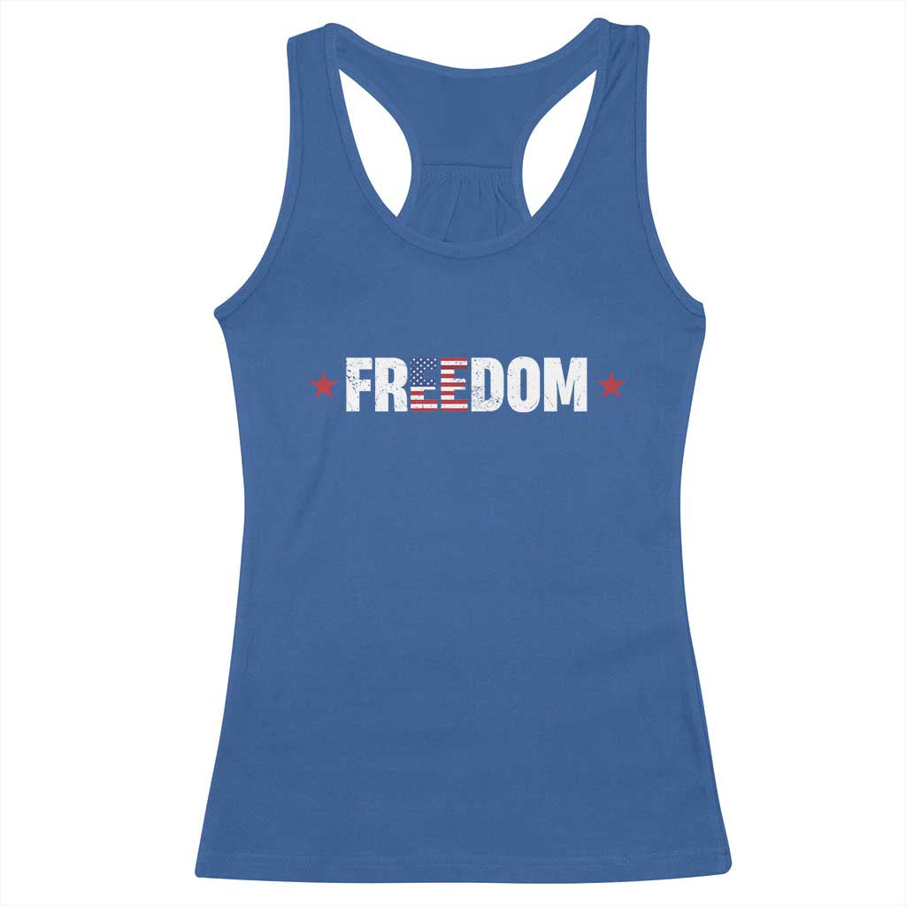 Patriotic Racerback Tank Top Freedom American Flag 4th of July - Wonder Print Shop