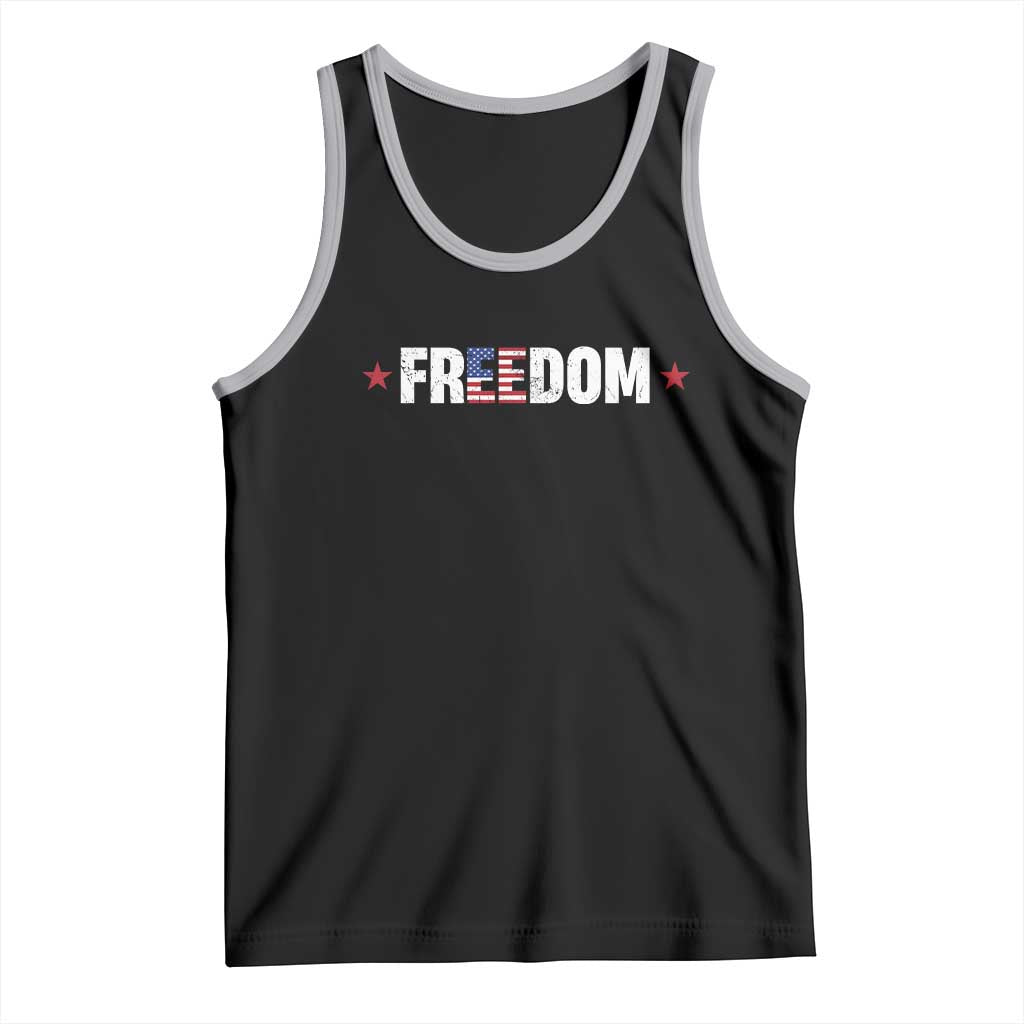Patriotic Tank Top Freedom American Flag 4th of July - Wonder Print Shop