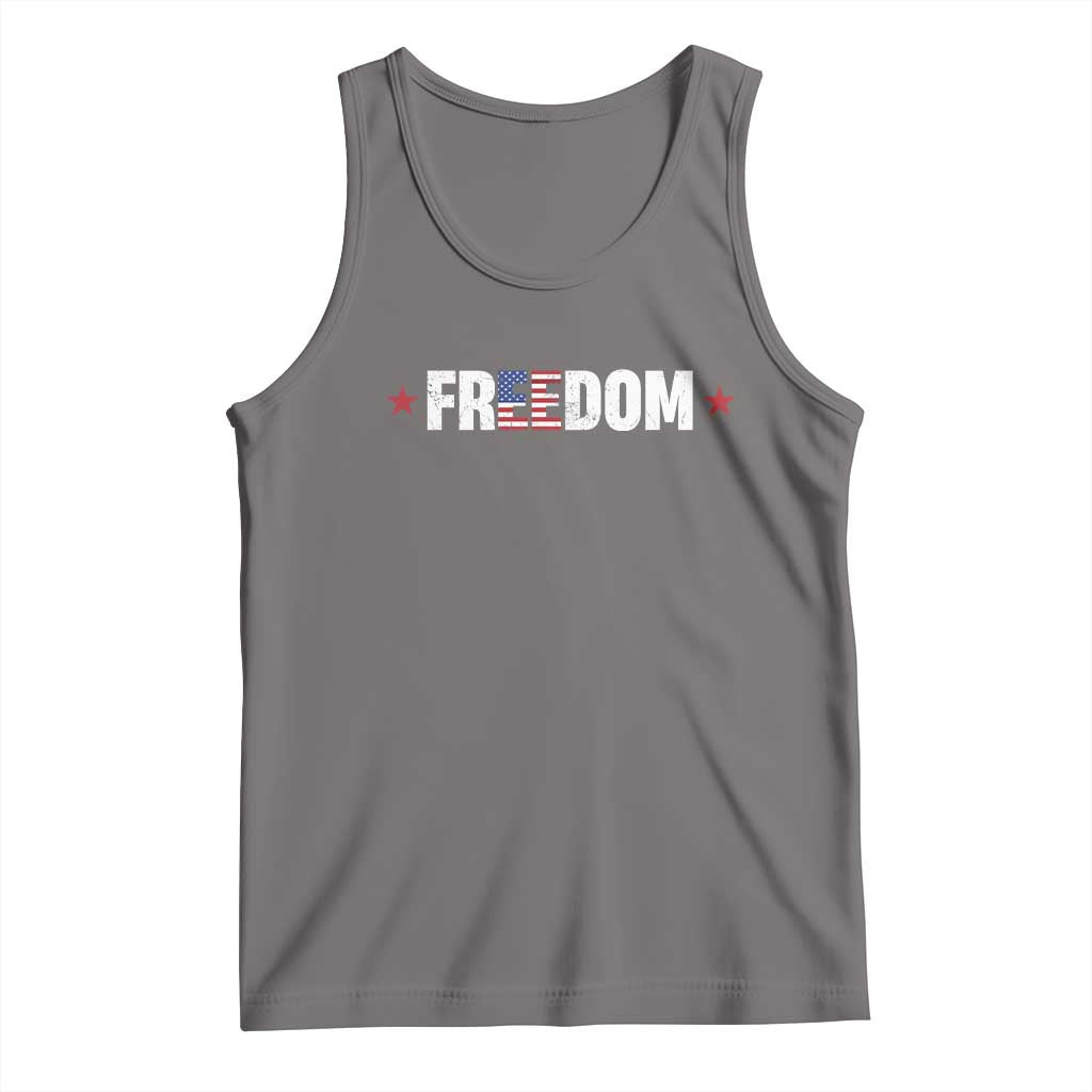 Patriotic Tank Top Freedom American Flag 4th of July - Wonder Print Shop