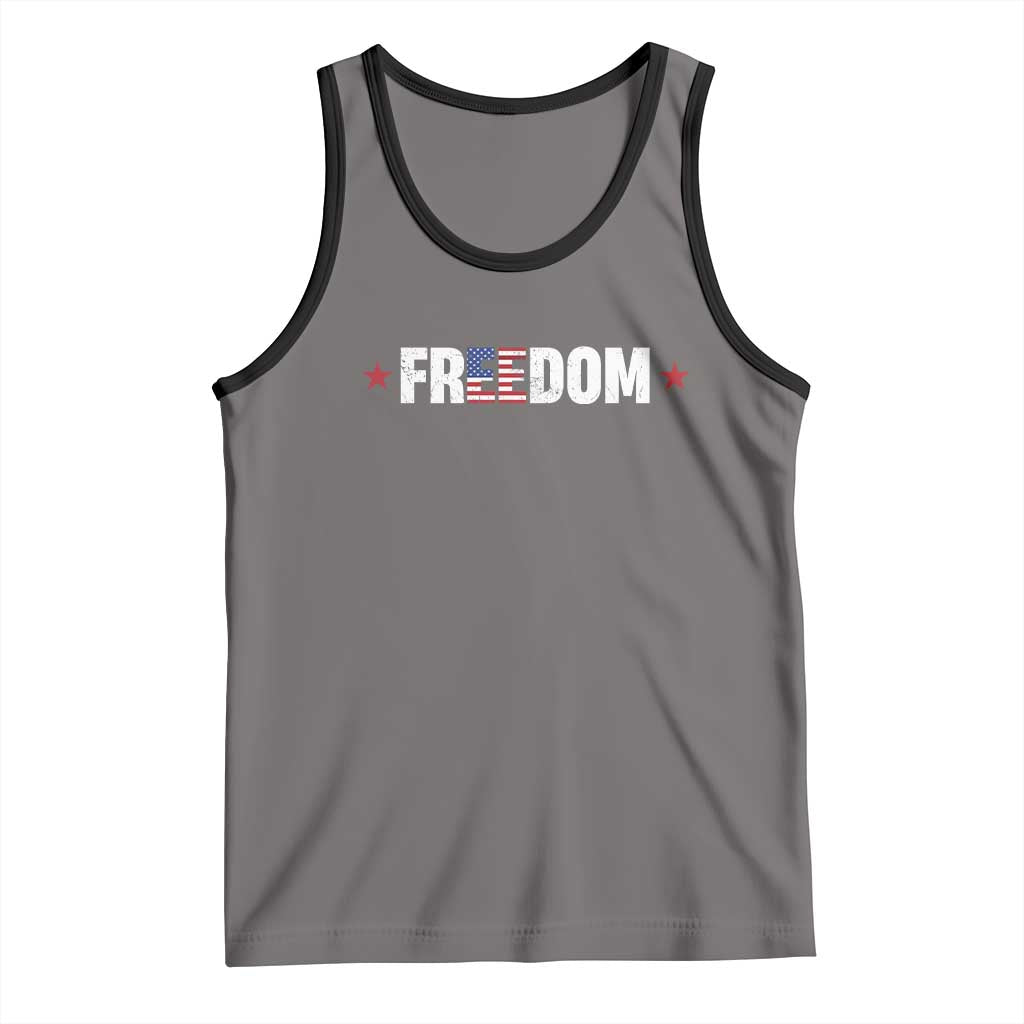 Patriotic Tank Top Freedom American Flag 4th of July - Wonder Print Shop