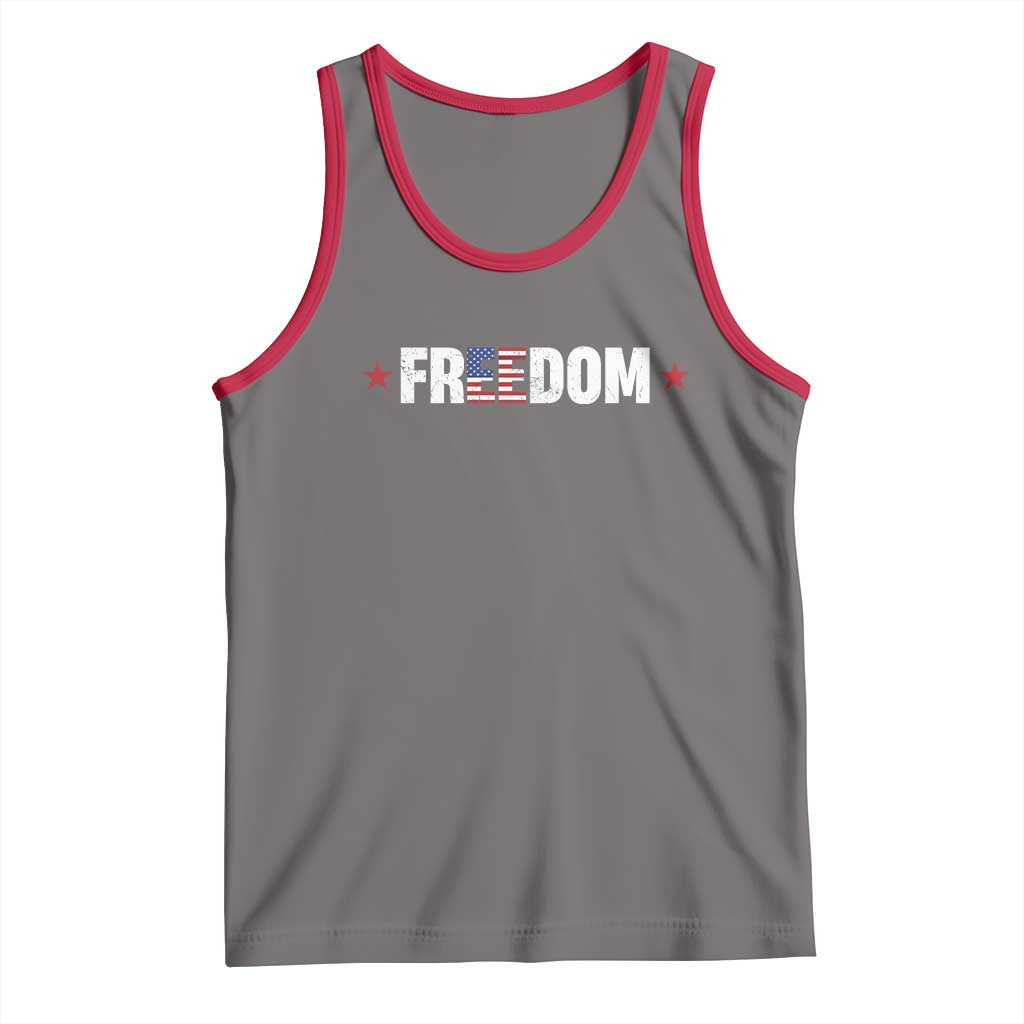 Patriotic Tank Top Freedom American Flag 4th of July - Wonder Print Shop