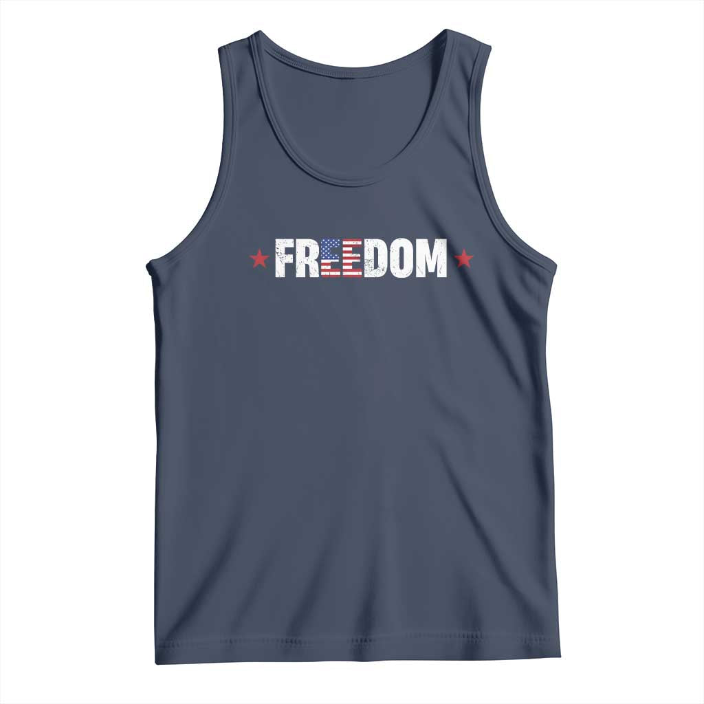 Patriotic Tank Top Freedom American Flag 4th of July - Wonder Print Shop