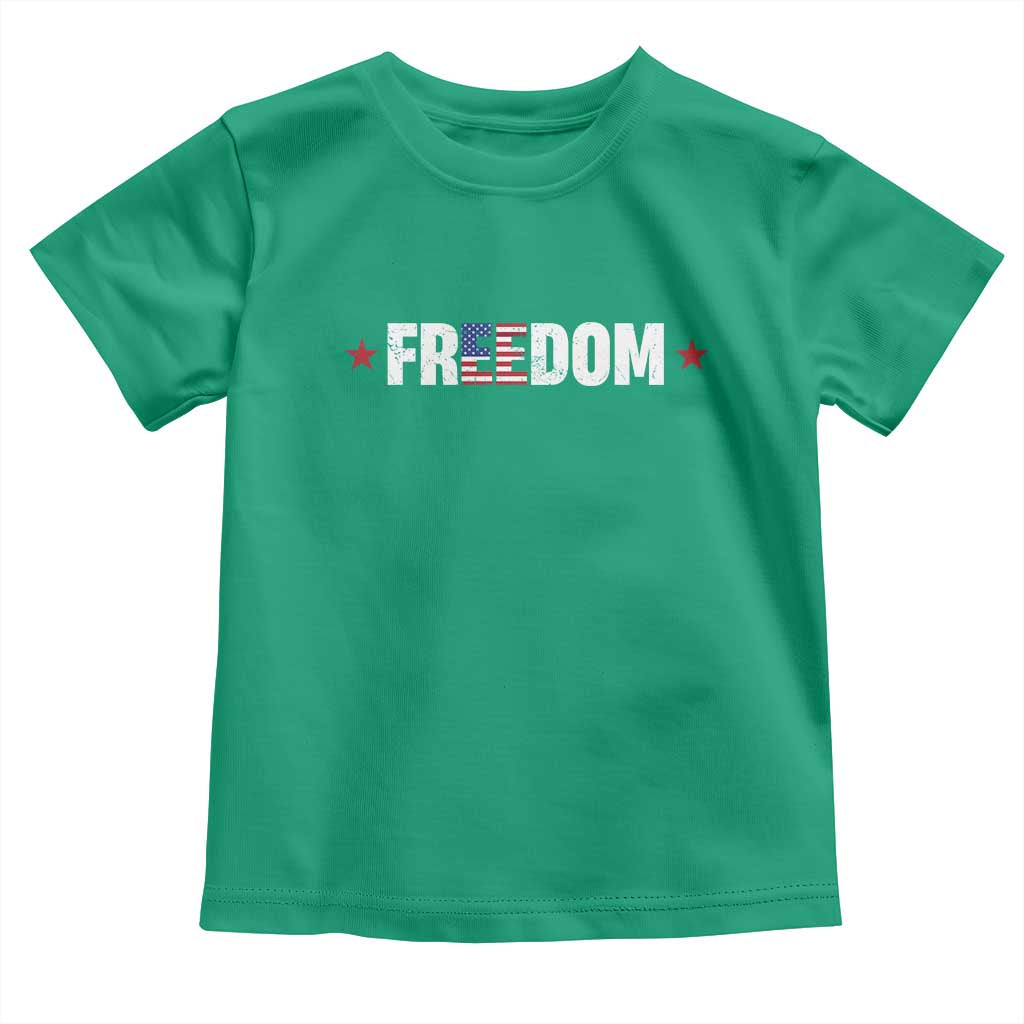 Patriotic Toddler T Shirt Freedom American Flag 4th of July - Wonder Print Shop