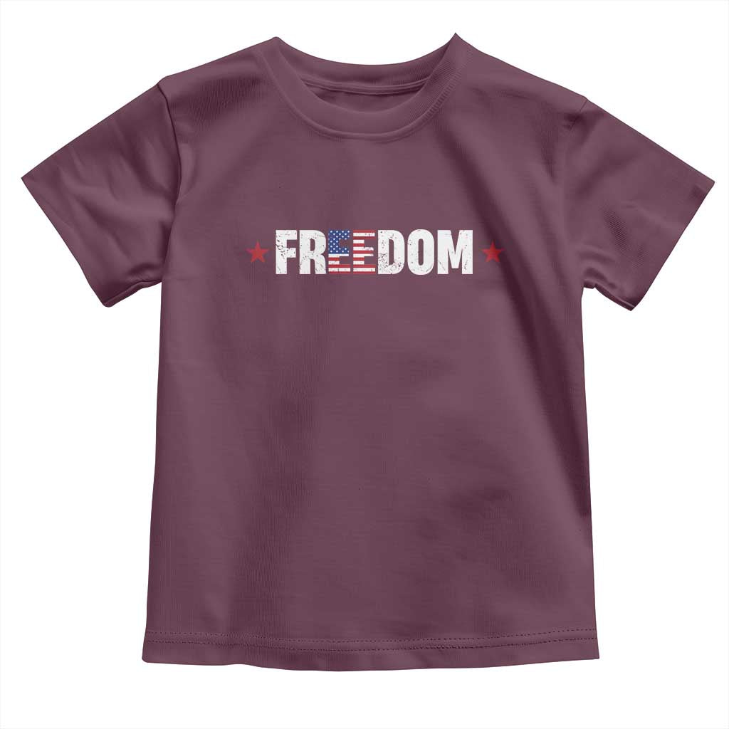 Patriotic Toddler T Shirt Freedom American Flag 4th of July - Wonder Print Shop