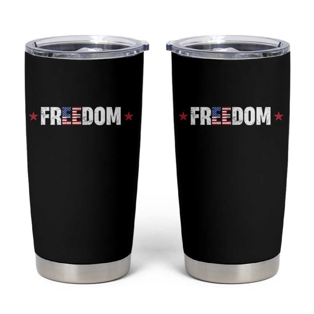 Patriotic Tumbler Cup Freedom American Flag 4th of July - Wonder Print Shop