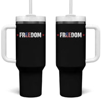 Patriotic Tumbler With Handle Freedom American Flag 4th of July - Wonder Print Shop