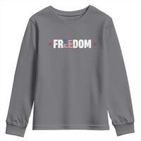 Patriotic Youth Sweatshirt Freedom American Flag 4th of July - Wonder Print Shop