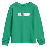 Patriotic Youth Sweatshirt Freedom American Flag 4th of July - Wonder Print Shop