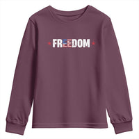 Patriotic Youth Sweatshirt Freedom American Flag 4th of July - Wonder Print Shop