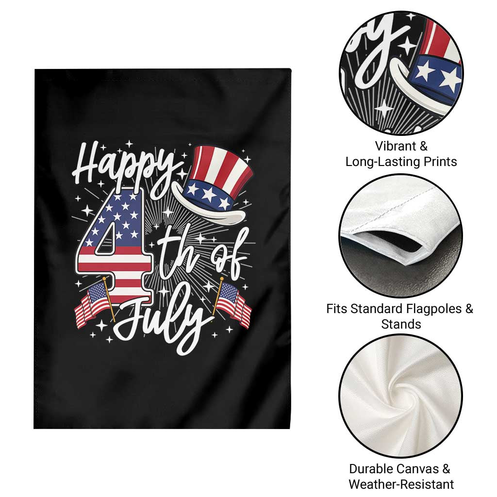 Happy 4th Of July Garden Flag Patriotic American Flag USA - Wonder Print Shop