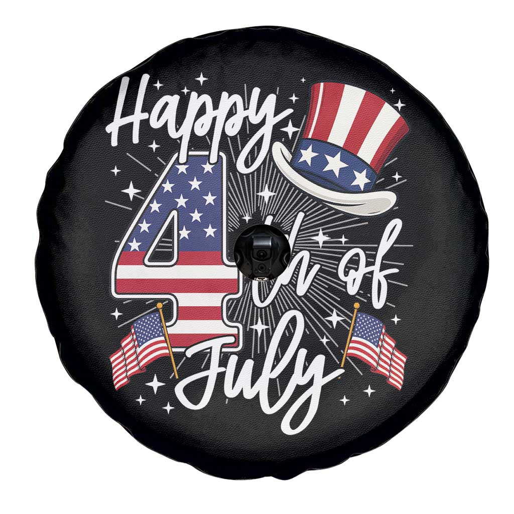 Happy 4th Of July Spare Tire Cover Patriotic American Flag USA - Wonder Print Shop