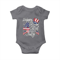 Happy 4th Of July Baby Onesie Patriotic American Flag USA - Wonder Print Shop