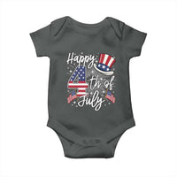Happy 4th Of July Baby Onesie Patriotic American Flag USA - Wonder Print Shop