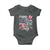 Happy 4th Of July Baby Onesie Patriotic American Flag USA - Wonder Print Shop