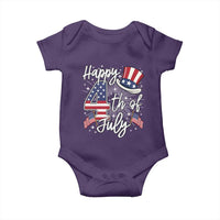 Happy 4th Of July Baby Onesie Patriotic American Flag USA - Wonder Print Shop