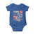 Happy 4th Of July Baby Onesie Patriotic American Flag USA - Wonder Print Shop