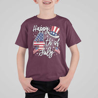 Happy 4th Of July T Shirt For Kid Patriotic American Flag USA - Wonder Print Shop