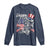 Happy 4th Of July Long Sleeve Shirt Patriotic American Flag USA - Wonder Print Shop