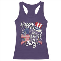 Happy 4th Of July Racerback Tank Top Patriotic American Flag USA - Wonder Print Shop