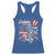 Happy 4th Of July Racerback Tank Top Patriotic American Flag USA - Wonder Print Shop