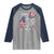 Happy 4th Of July Raglan Shirt Patriotic American Flag USA - Wonder Print Shop