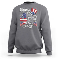 Happy 4th Of July Sweatshirt Patriotic American Flag USA - Wonder Print Shop