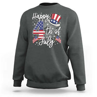 Happy 4th Of July Sweatshirt Patriotic American Flag USA - Wonder Print Shop