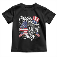 Happy 4th Of July Toddler T Shirt Patriotic American Flag USA - Wonder Print Shop