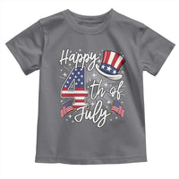 Happy 4th Of July Toddler T Shirt Patriotic American Flag USA - Wonder Print Shop