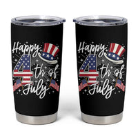 Happy 4th Of July Tumbler Cup Patriotic American Flag USA - Wonder Print Shop