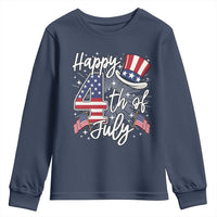 Happy 4th Of July Youth Sweatshirt Patriotic American Flag USA - Wonder Print Shop