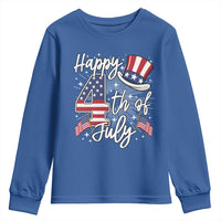 Happy 4th Of July Youth Sweatshirt Patriotic American Flag USA - Wonder Print Shop